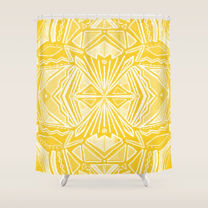 Solana, fall golden mandala Shower Curtain Gallery Image 1