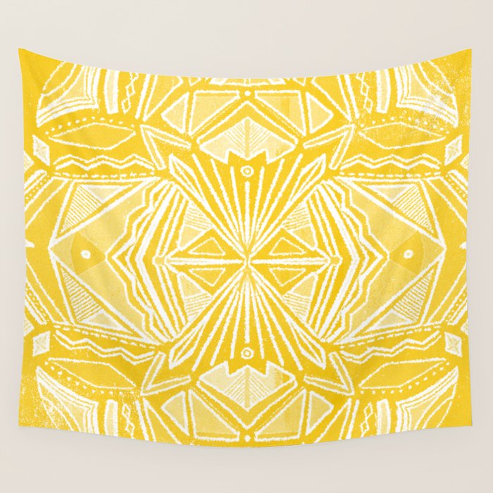 Solana, fall golden mandala Wall Tapestry Gallery Image 4
