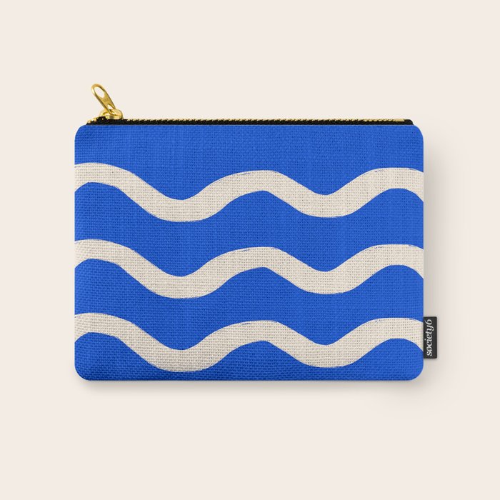 Sapphire Blue Ocean Waves Carry All Pouch Gallery Image 1