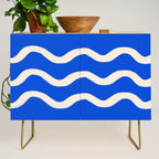 Sapphire Blue Ocean Waves Credenza Gallery Image 1