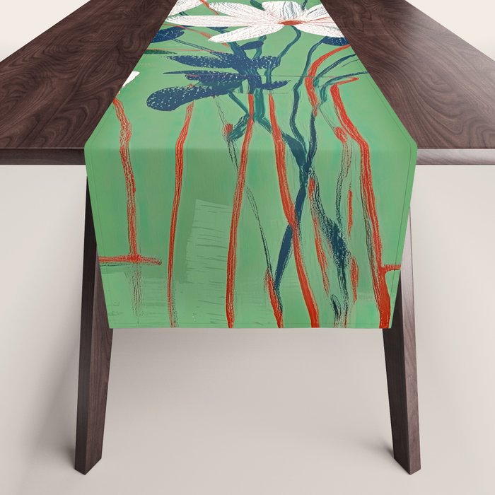 White Flowers Table Runner Gallery Image 1