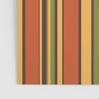 Retro Stripes - Mid Century Modern 50s 60s 70s Pattern in Green, Orange, Yellow, and Brown Poster Gallery Image 3