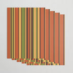 Retro Stripes - Mid Century Modern 50s 60s 70s Pattern in Green, Orange, Yellow, and Brown Wrapping Paper Gallery Image 3