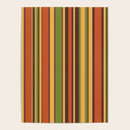 Retro Stripes - Mid Century Modern 50s 60s 70s Pattern in Green, Orange, Yellow, and Brown Poster Gallery Image 4