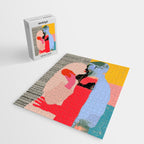 Such a Thing Not Meant To Last, Kiss Passion Love Lovers Couple Friends, Collage Make-out Sex Abstract People Silhouettes Human, Emotions Maximalist Statement Painting Jigsaw Puzzle Gallery Image 2