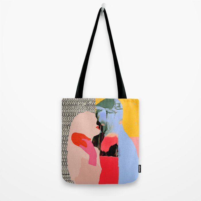Such a Thing Not Meant To Last, Kiss Passion Love Lovers Couple Friends, Collage Make-out Sex Abstract People Silhouettes Human, Emotions Maximalist Statement Painting Tote Bag Gallery Image 2