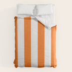 Harvest Pumpkin Orange and White Cabana Tent Stripe Comforter Gallery Image 6