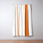 Harvest Pumpkin Orange and White Cabana Tent Stripe Window Curtain Gallery Image 3