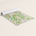 Green Pink Leaf Flower Paisley Yoga Mat Gallery Image 2