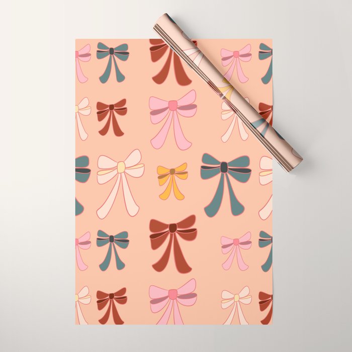 Colorful Ribbon Bows Patterns  Wrapping Paper Gallery Image 1