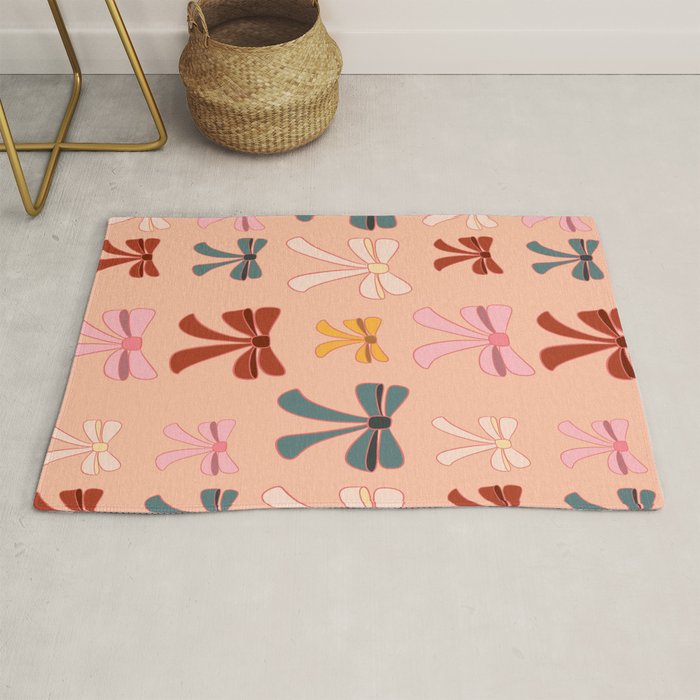 Colorful Ribbon Bows Patterns  Rug Gallery Image 1