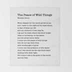 The Peace of Wild Things Throw Blanket Gallery Image 2
