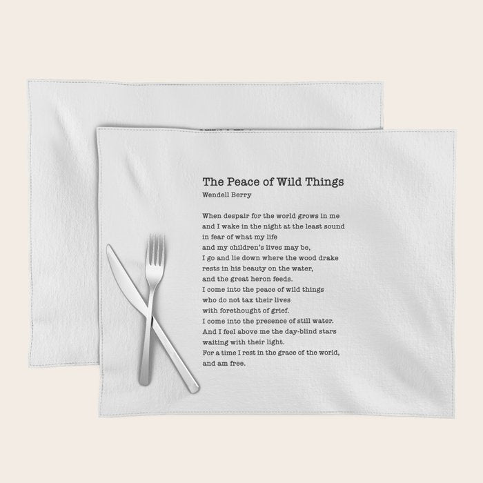 The Peace of Wild Things Placemat Gallery Image 1