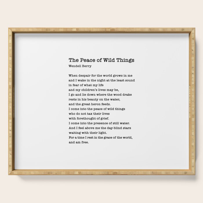 The Peace of Wild Things Serving Tray Gallery Image 1