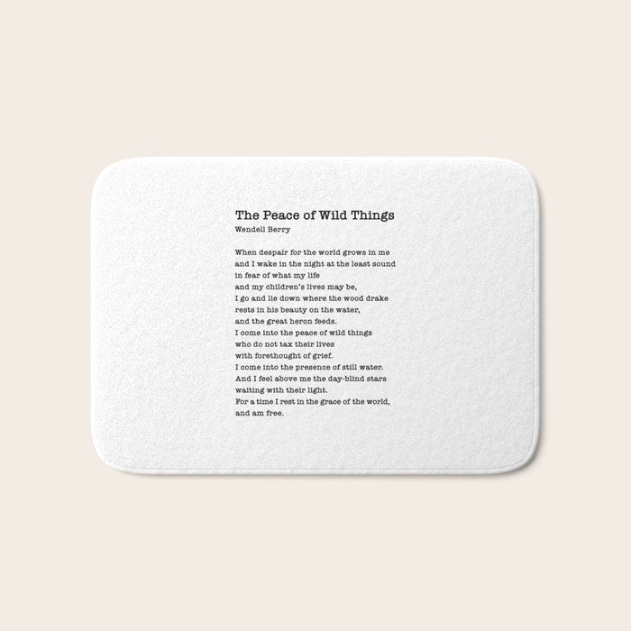 The Peace of Wild Things Bath Mat Gallery Image 1