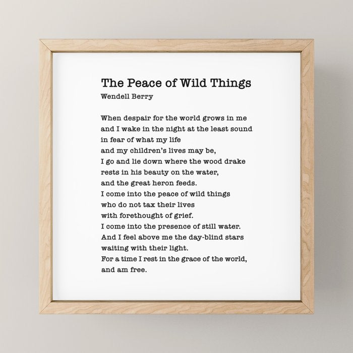 The Peace of Wild Things Mini Art Print Gallery Image 1