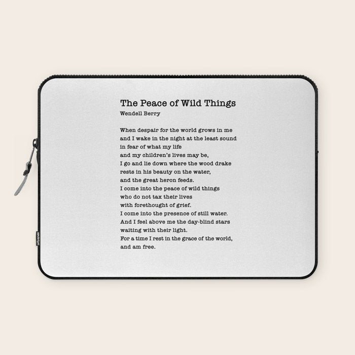 The Peace of Wild Things Laptop Sleeve Gallery Image 1