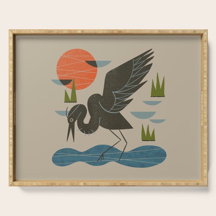 Happy Heron Serving Tray Gallery Image 1