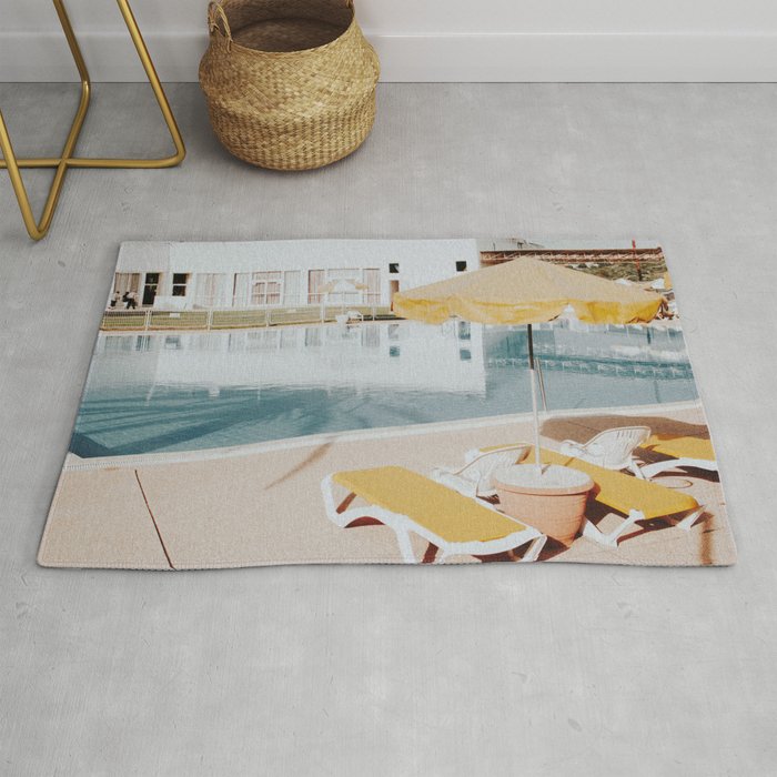 vintage summer poolside Rug Gallery Image 1