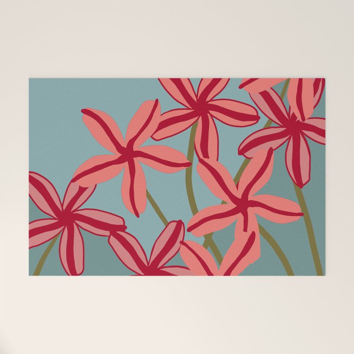 Lilies in shades of red Welcome Mat Gallery Image 1