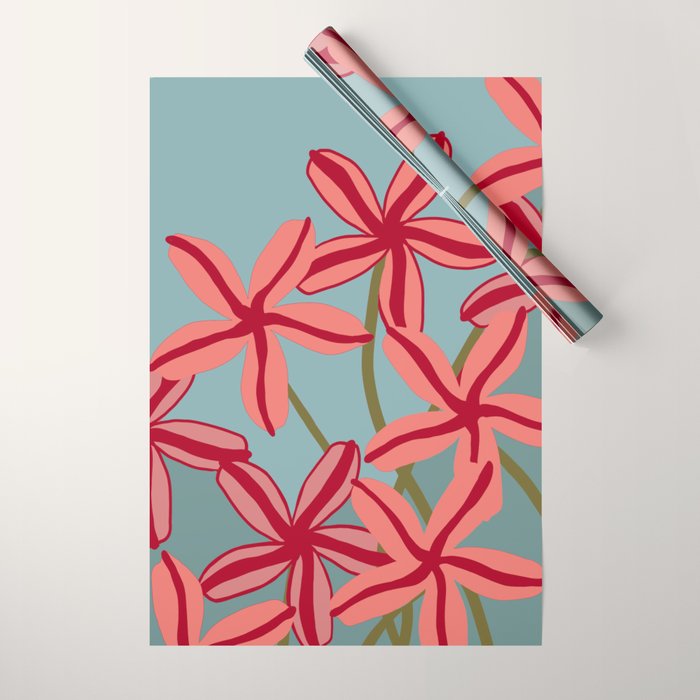 Lilies in shades of red Wrapping Paper Gallery Image 1