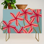 Lilies in shades of red Credenza Gallery Image 1