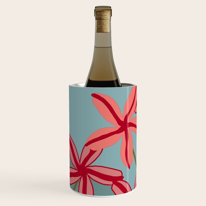 Lilies in shades of red Wine Chiller Gallery Image 2
