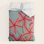 Lilies in shades of red Comforter Gallery Image 6