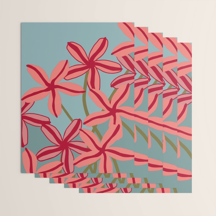 Lilies in shades of red Wrapping Paper Gallery Image 3