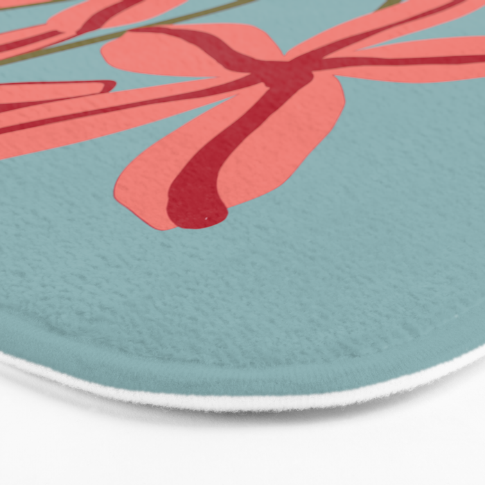 Lilies in shades of red Bath Mat Gallery Image 3