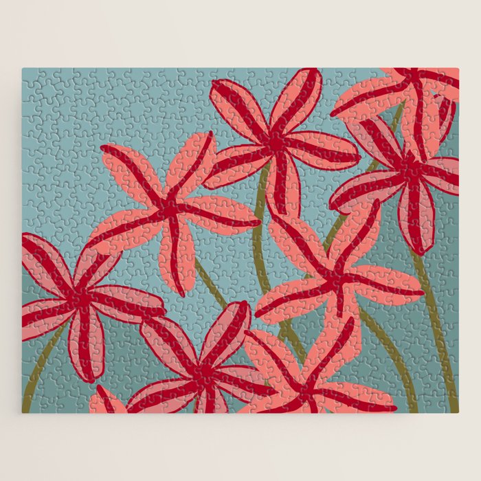 Lilies in shades of red Jigsaw Puzzle Gallery Image 1