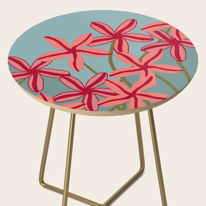 Lilies in shades of red Side Table Gallery Image 2