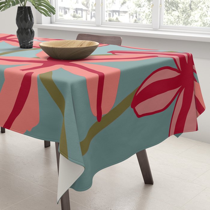 Lilies in shades of red Tablecloth Gallery Image 3