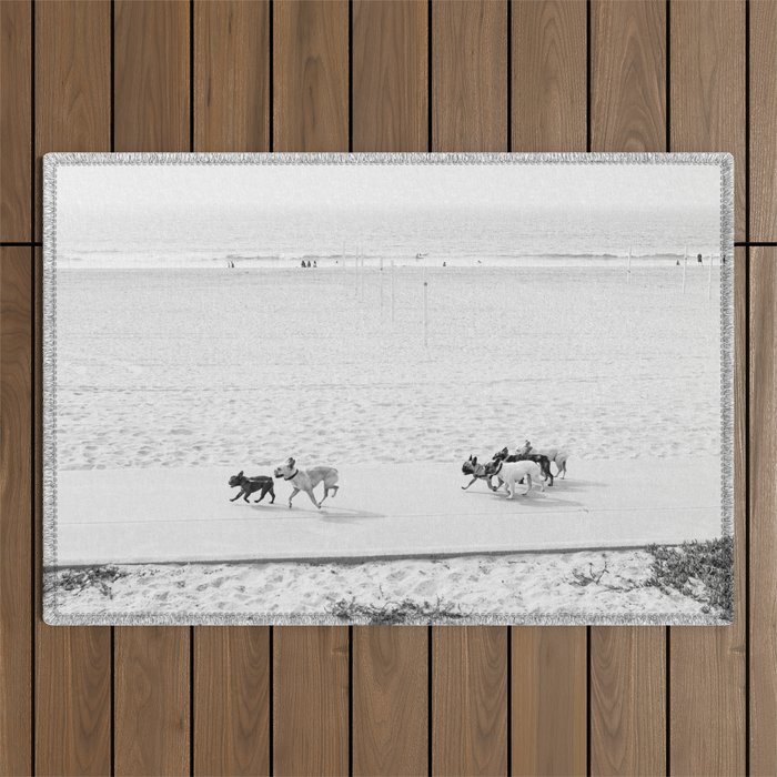 Puppy Traffic, French Bulldogs, Frenchie Art, French Bulldog Gifts Outdoor Rug Gallery Image 1