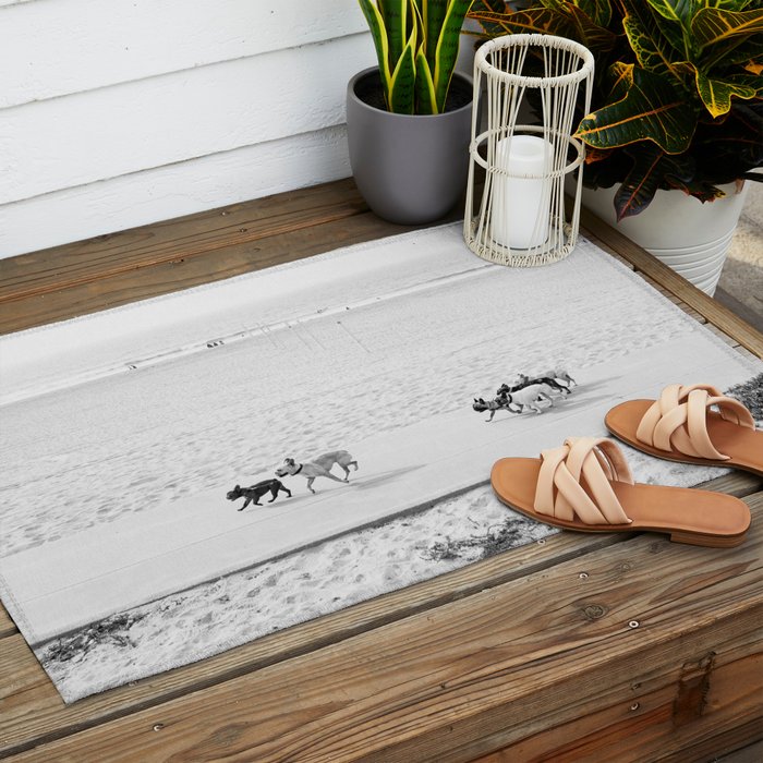 Puppy Traffic, French Bulldogs, Frenchie Art, French Bulldog Gifts Outdoor Rug Gallery Image 2