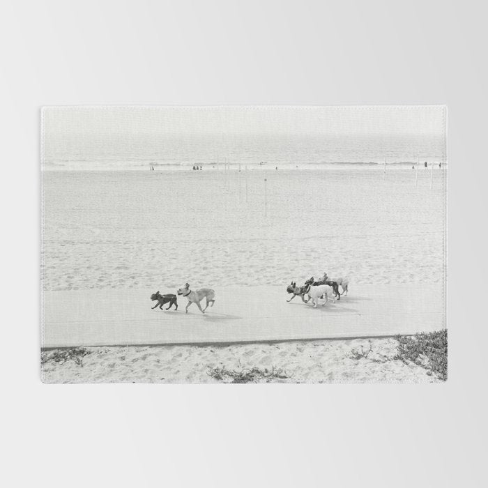 Puppy Traffic, French Bulldogs, Frenchie Art, French Bulldog Gifts Rug Gallery Image 2