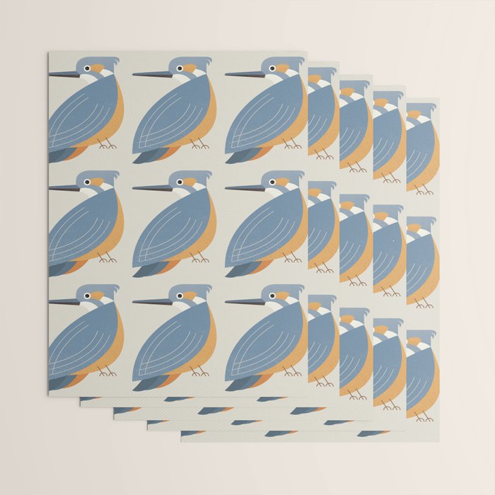 Whimsy Blue-eared Kingfisher Wrapping Paper Gallery Image 3