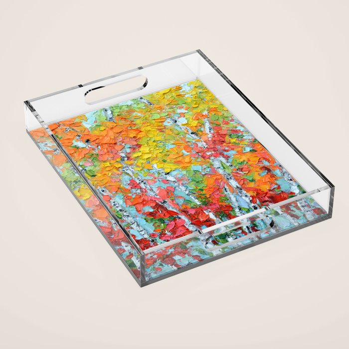 Golden Forest Acrylic Tray Gallery Image 1