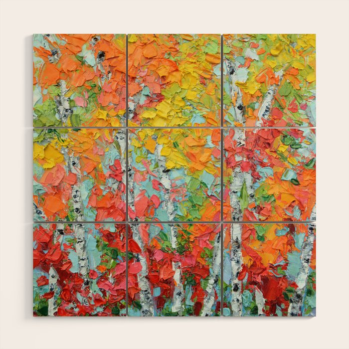 Golden Forest Wood Wall Art Gallery Image 1