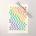 Rainbow Pride Wavy Check Wrapping Paper Gallery Image 1