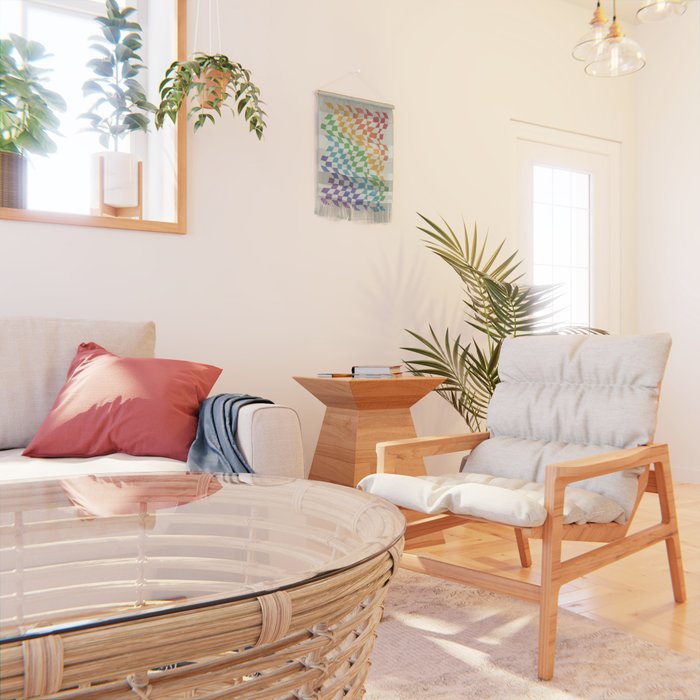 Rainbow Pride Wavy Check Wall Hanging Gallery Image 2