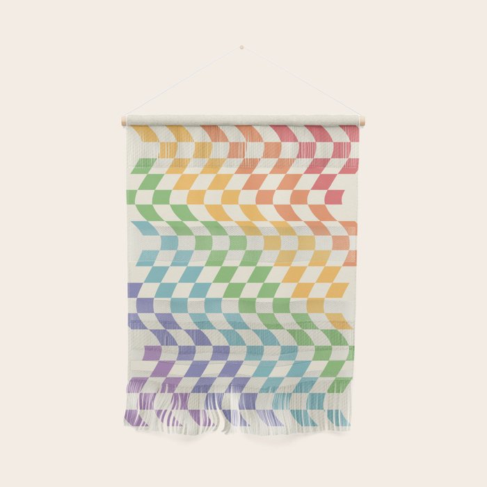 Rainbow Pride Wavy Check Wall Hanging Gallery Image 1
