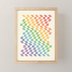 Rainbow Pride Wavy Check Mini Art Print Gallery Image 1