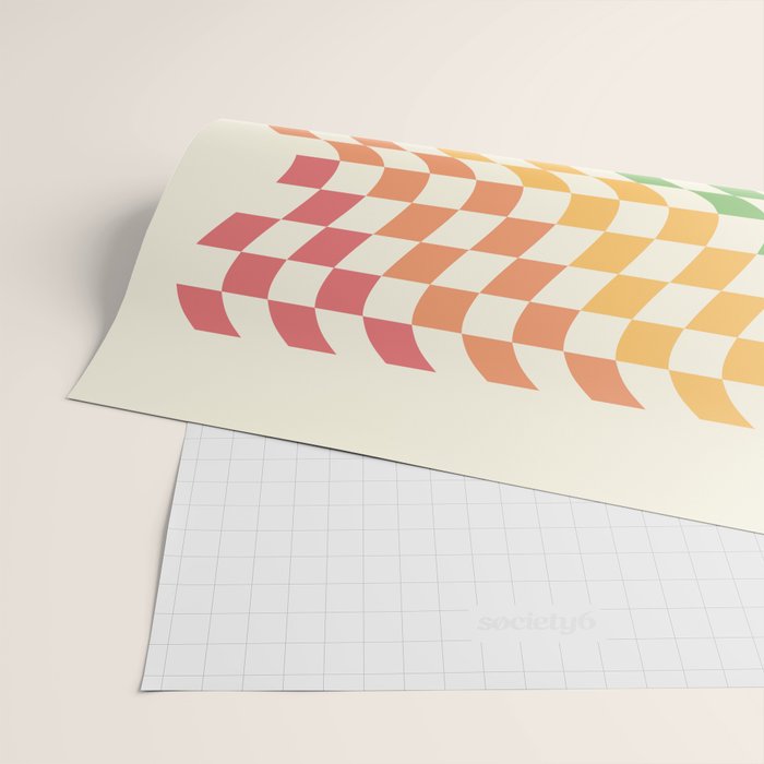 Rainbow Pride Wavy Check Wrapping Paper Gallery Image 2
