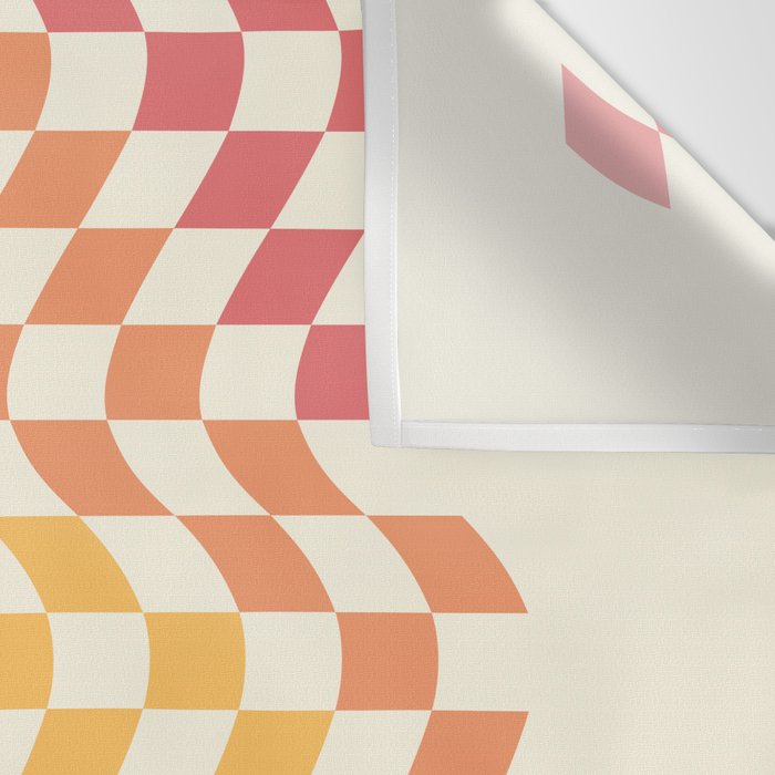 Rainbow Pride Wavy Check Wall Tapestry Gallery Image 3