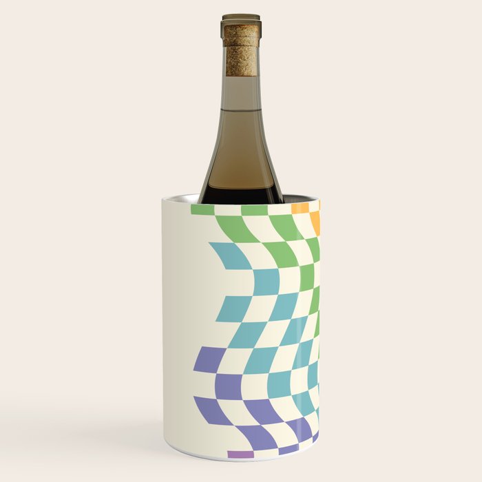 Rainbow Pride Wavy Check Wine Chiller Gallery Image 2