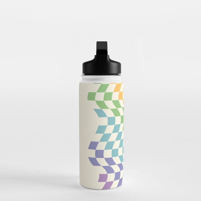 Rainbow Pride Wavy Check Water Bottle Gallery Image 3