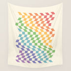 Rainbow Pride Wavy Check Wall Tapestry Gallery Image 4