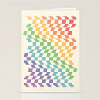 Rainbow Pride Wavy Check Stationery Card Gallery Image 2
