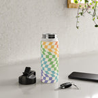 Rainbow Pride Wavy Check Water Bottle Gallery Image 4